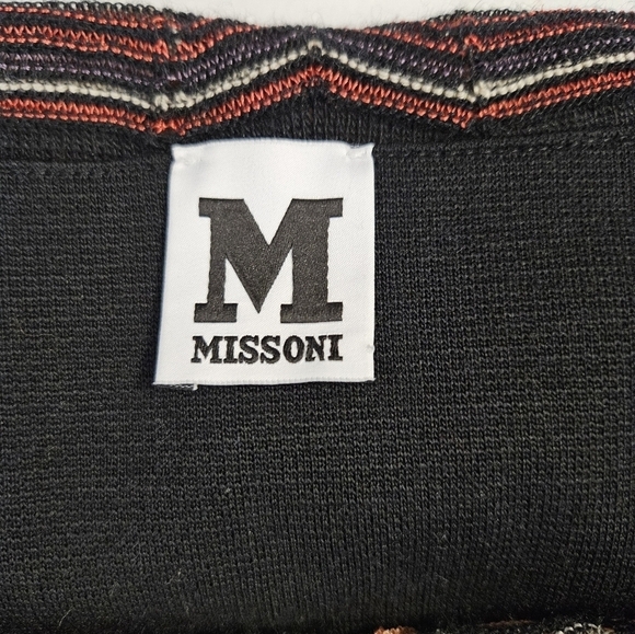 Missoni Black Knit Foldover Multicolor Collar Dress - Picture 6 of 6